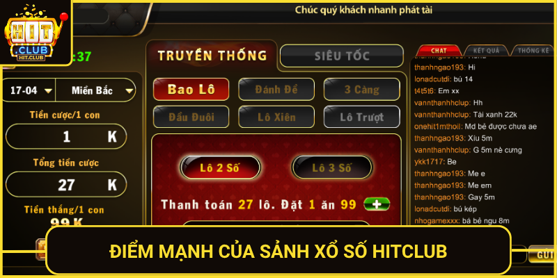 Diem Manh Cua Sanh Xo So Hitclub