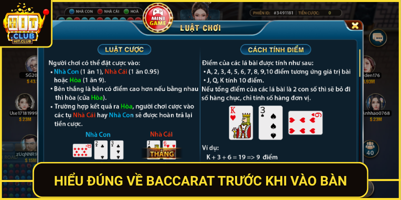 Hieu Dung Ve Baccarat Truoc Khi Vao Ban