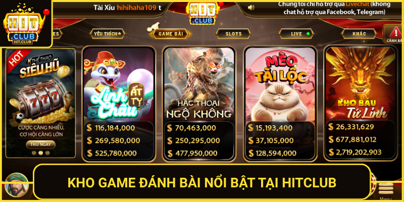 Kho Game Danh Bai Noi Bat Tai Hitclub