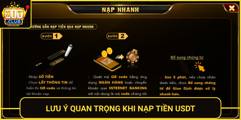 Luu Y Quan Trong Khi Nap Tien Usdt