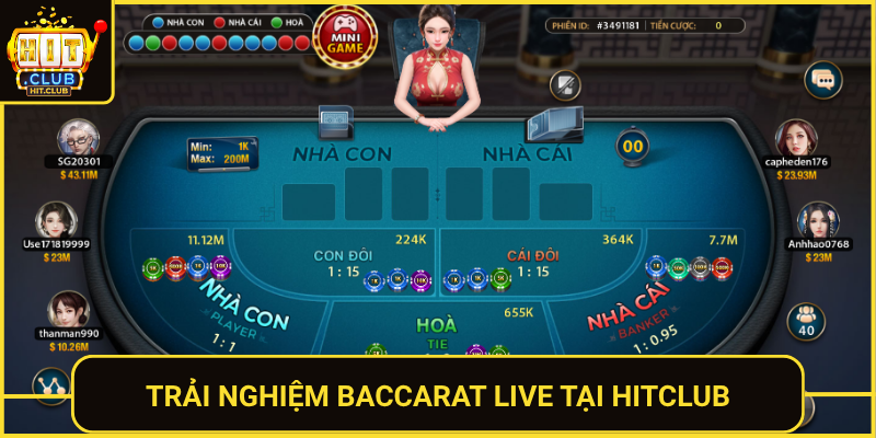 Trai Nghiem Baccarat Live Tai Hitclub